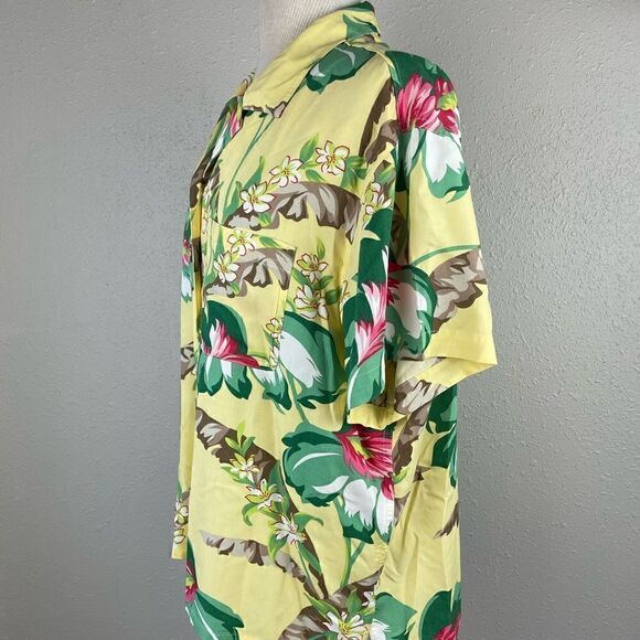 Liz Claiborne Floral Tropical Button Down Shirt Size XL EUC - Picture 3 of 6